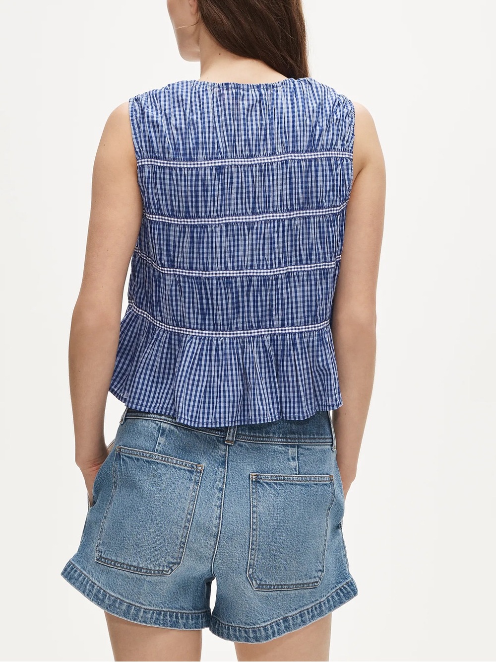 J.Crew Tie-front top in gingham - NWT - Picture 3 of 7